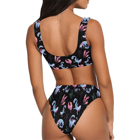 Axolotl-Womens-Bikini-Set-Black-Model-Back-View