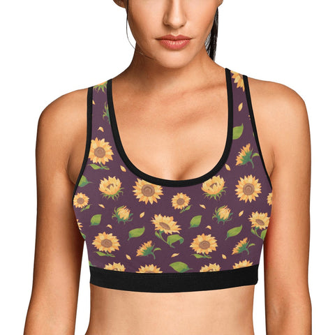 Sunflower-Womens-Bralette-Dark-Purple-Model-Front-View