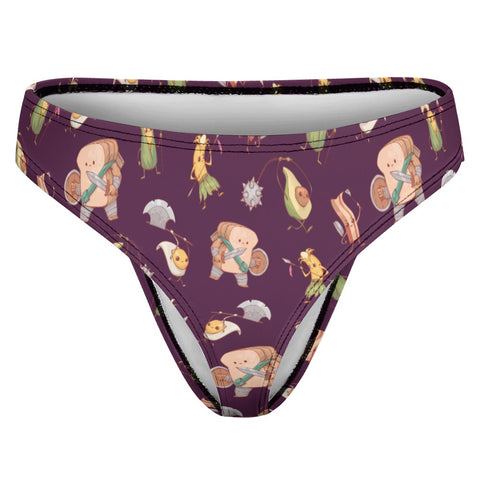 Food Fight Women's Thong