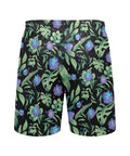 Jungle-Flower-Mens-Swim-Trunks-Black-Purple-Back-View