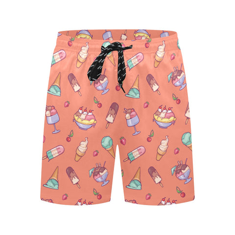 Banana-Split-Men's-Swim-Trunks-Peach-Front-View