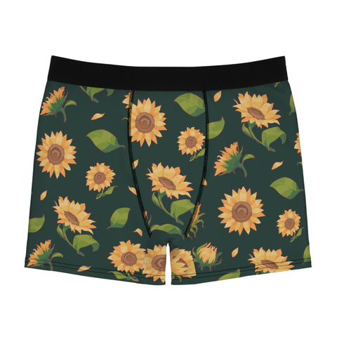 Sunflower-Men's -Boxer-Briefs-Dark-Green-Front-View