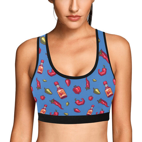 Spicy-Womens-Bralette-Blue-Model-Front-View