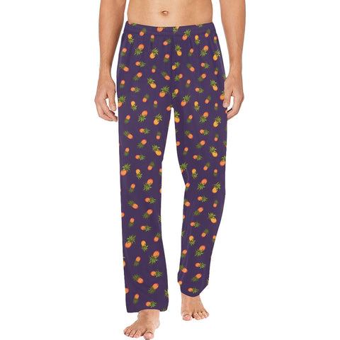 Pineapple-Mens-Pajama-Purple-Model-Front-View