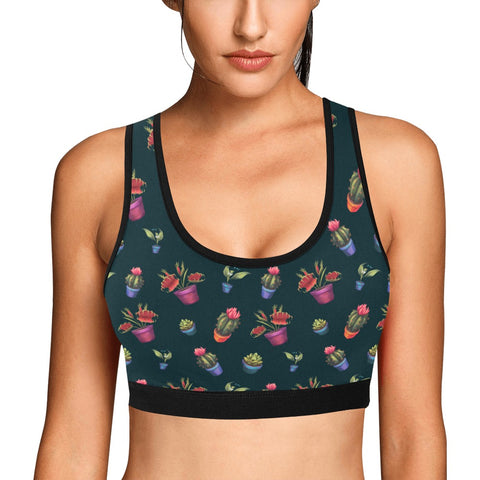House-Plant-Womens-Bralette-Midnight-Blue-Model-Front-View