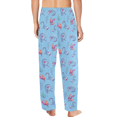 Axolotl-Mens-Pajama-Light-Sky-Blue-Model-Back-View