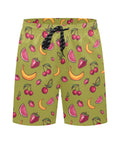 Fruit-Punch-Mens-Swim-Trunks-Olive-Green-Front-View