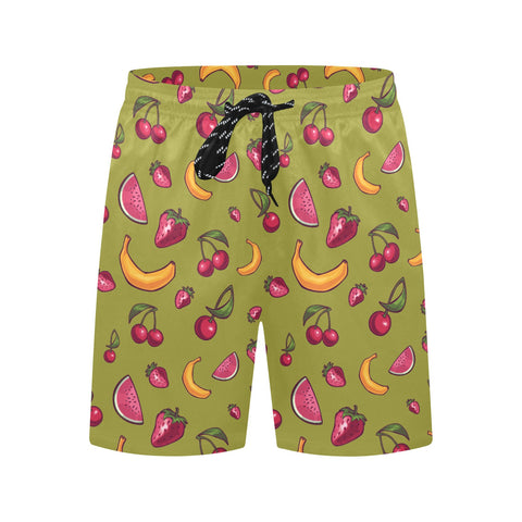 Fruit-Punch-Mens-Swim-Trunks-Olive-Green-Front-View