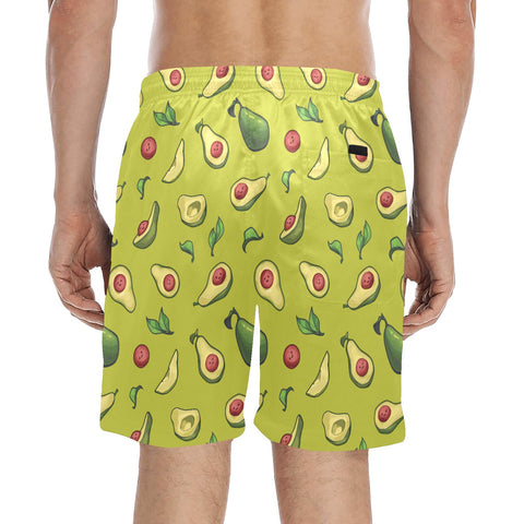 Happy-Avocado-Mens-Swim-Trunks-Guacamole-Model-Back-View