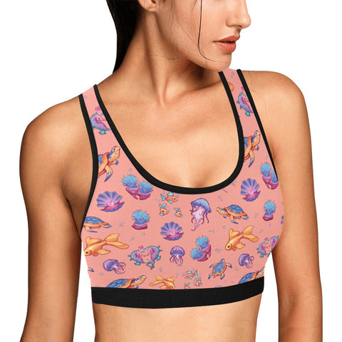 Sea-Life-Womens-Bralette-Coral-Model-Side-View