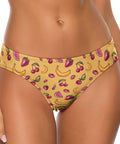 Fruit-Punch-Women's-Thong-Yellow-Model-Front-View