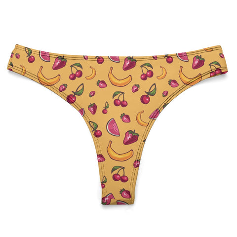 Fruit-Punch-Women's-Thong-Yellow-Product-Front-View