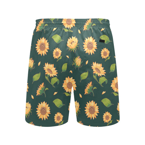 Sunflower-Men's-Swim-Trunks-Dark-Green-Back-View