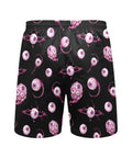 Eye-Love-You-Men's-Swim-Trunks-Pink-Back-View