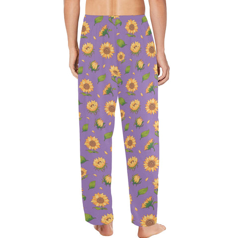 Sunflower-Mens-Pajama-Lavender-Model-Back-View