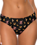 Baby-Monkey-Women's-Thong-Black-Model-Front-View