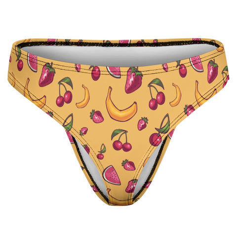 Fruit-Punch-Women's-Thong-Yellow-Product-Front-View