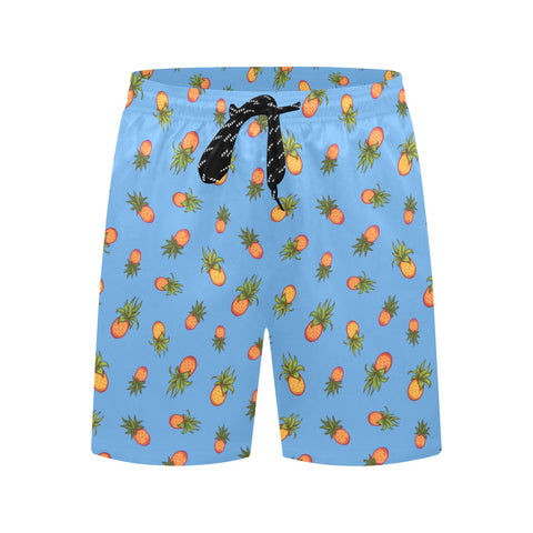 Pineapple-Mens-Swim-Trunks-Sky-Blue-Front-View