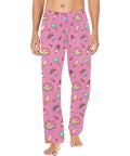 Banana-Split-Mens-Pajama-Hot-Pink-Model-Front-View