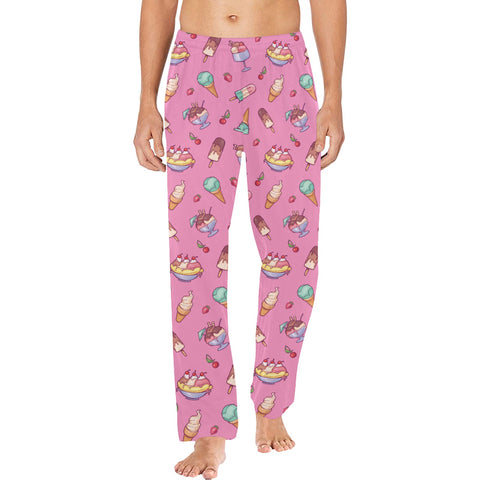 Banana-Split-Mens-Pajama-Hot-Pink-Model-Front-View