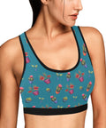 House-Plant-Womens-Bralette-Teal-Model-Side-View