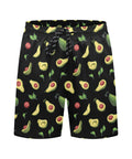 Happy-Avocado-Mens-Swim-Trunks-Black-Front-View