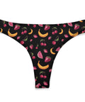 Fruit-Punch-Women's-Thong-Black-Product-Front-View