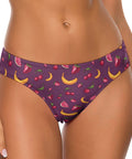 Fruit-Punch-Women's-Thong-Purple-Model-Front-View