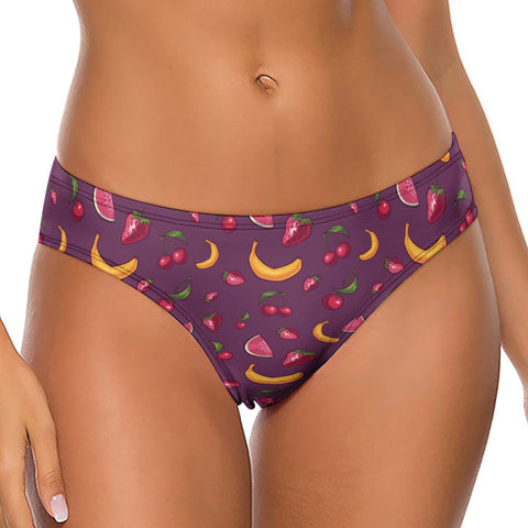 Fruit-Punch-Women's-Thong-Purple-Model-Front-View