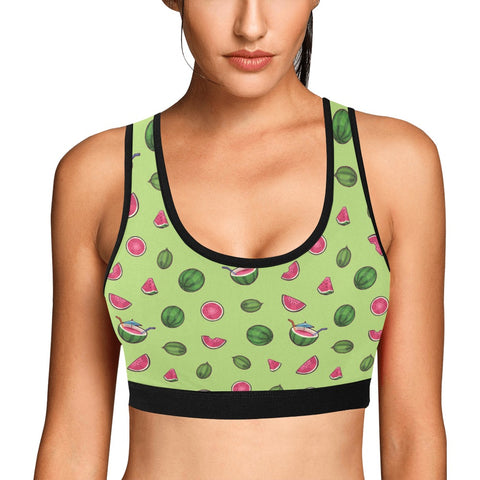 Watermelon-Womens-Bralette-Lime-Green-Model-Front-View