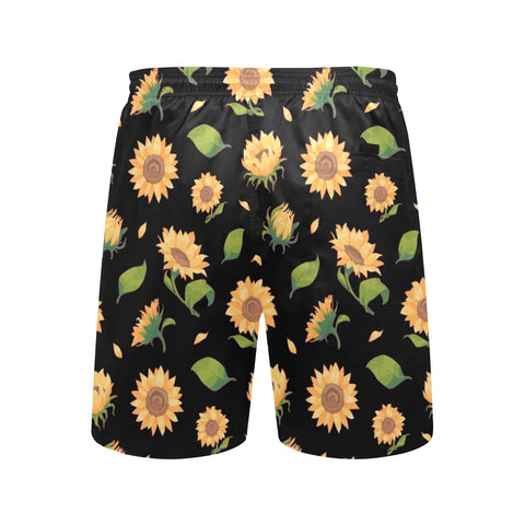 Sunflower-Men's-Swim-Trunks-Black-Back-View