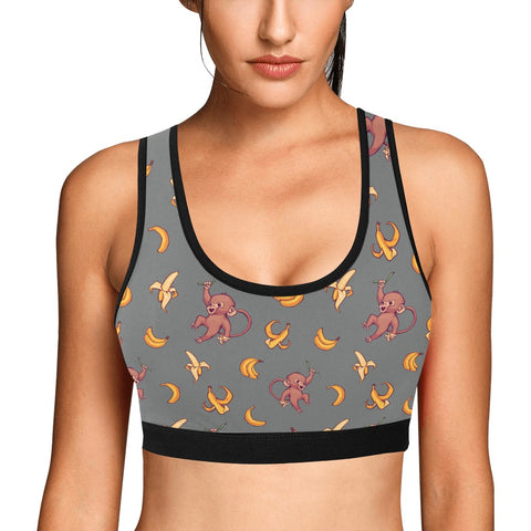 Baby-Monkey-Womens-Bralette-Charcoal-Model-Front-View