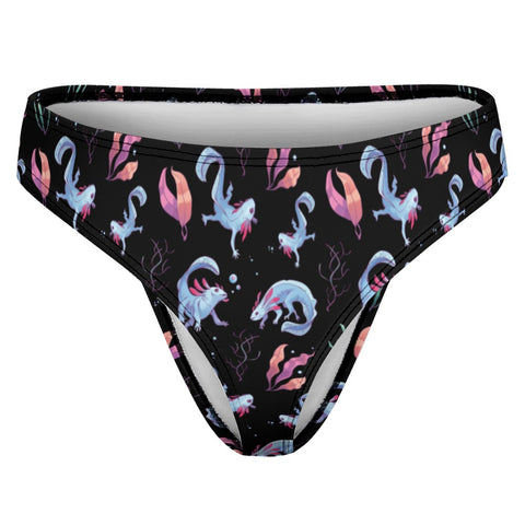 Axolotl-Womens-Thong-Black-Product-Front-View