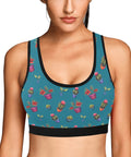 House-Plant-Womens-Bralette-Teal-Model-Front-View