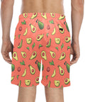 Happy-Avocado-Mens-Swim-Trunks-Orange-Model-Back-View