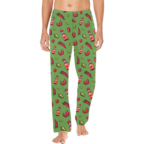 Spicy-Mens-Pajama-Light-Green-Model-Front-View