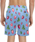 Strawberry-Mens-Swim-Trunks-Cornflower-Blue-Model-Back-View
