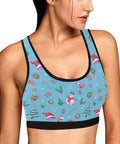 Christmas-Womens-Bralette-Sky-Blue-Model-Side-View