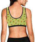 Pineapple-Womens-Bralette-Lime-Green-Model-Back-View