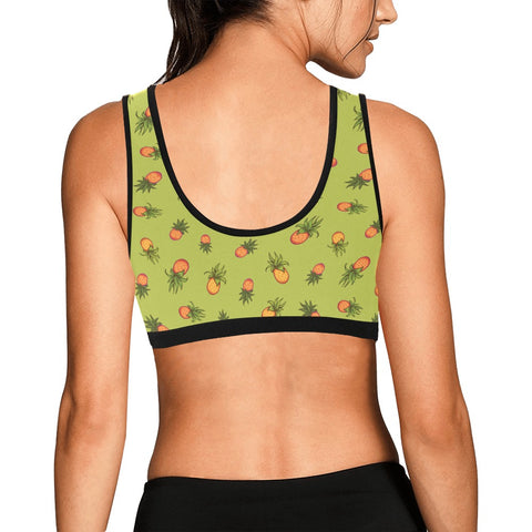 Pineapple-Womens-Bralette-Lime-Green-Model-Back-View