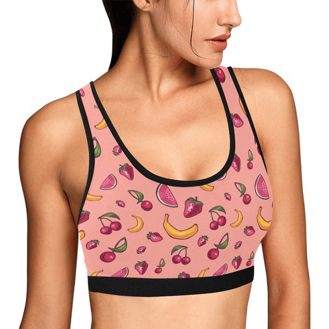 Fruit-Punch-Womens-Bralette-Coral-Model-Side-View