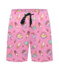 Banana-Split-Men's-Swim-Trunks-Hot-Pink-Front-View