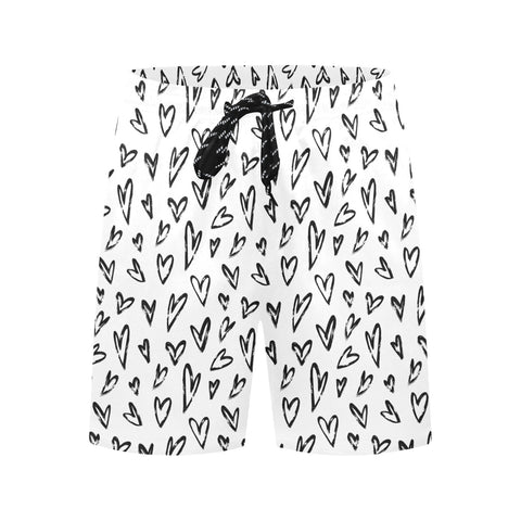 Crazy-Hearts-Mens-Swim-Trunks-White-Front-View