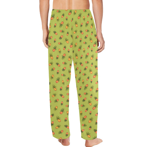 Pineapple-Mens-Pajama-Lime-Green-Model-Back-View
