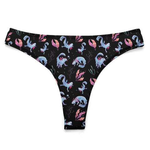 Axolotl-Womens-Thong-Black-Product-Front-View