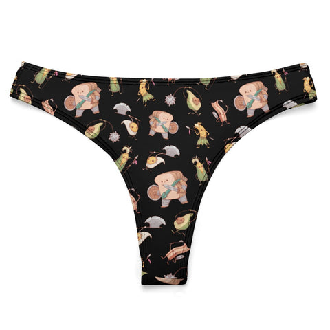 Food Fight Women's Thong