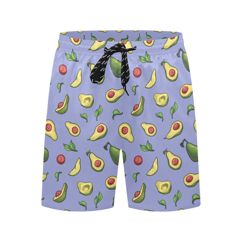 Happy-Avocado-Mens-Swim-Trunks-Lavender-Front-View