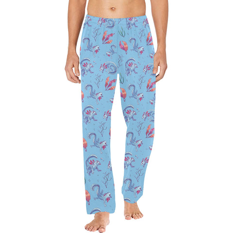 Axolotl-Mens-Pajama-Light-Sky-Blue-Model-Front-View