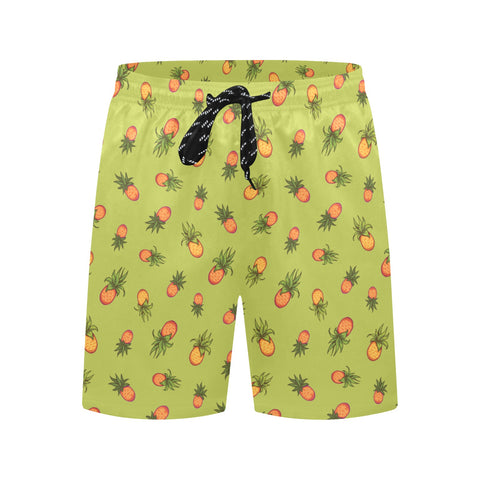 Pineapple-Mens-Swim-Trunks-Lime-Green-Front-View