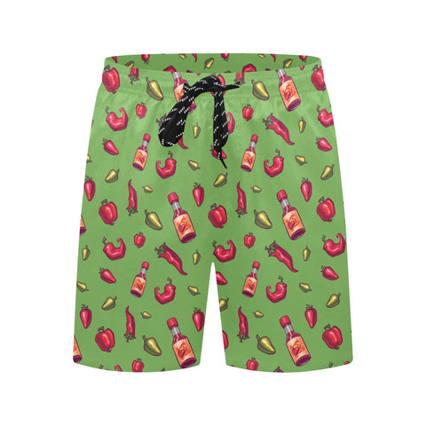 Spicy-Mens-Swim-Trunks-Light-Green-Front-View